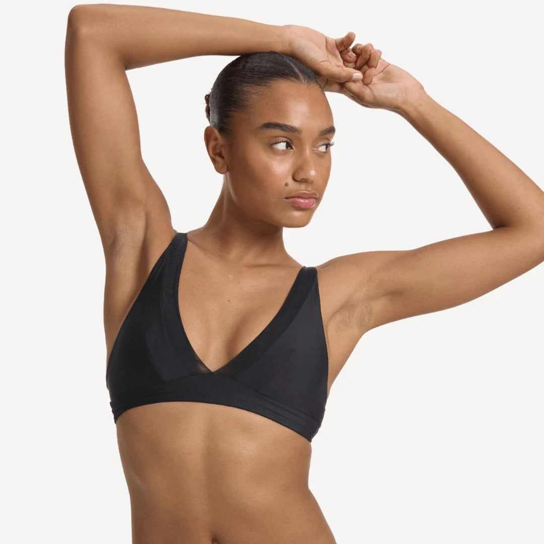 Bio Mesh Plunge Bralette - Wirefree – Nala