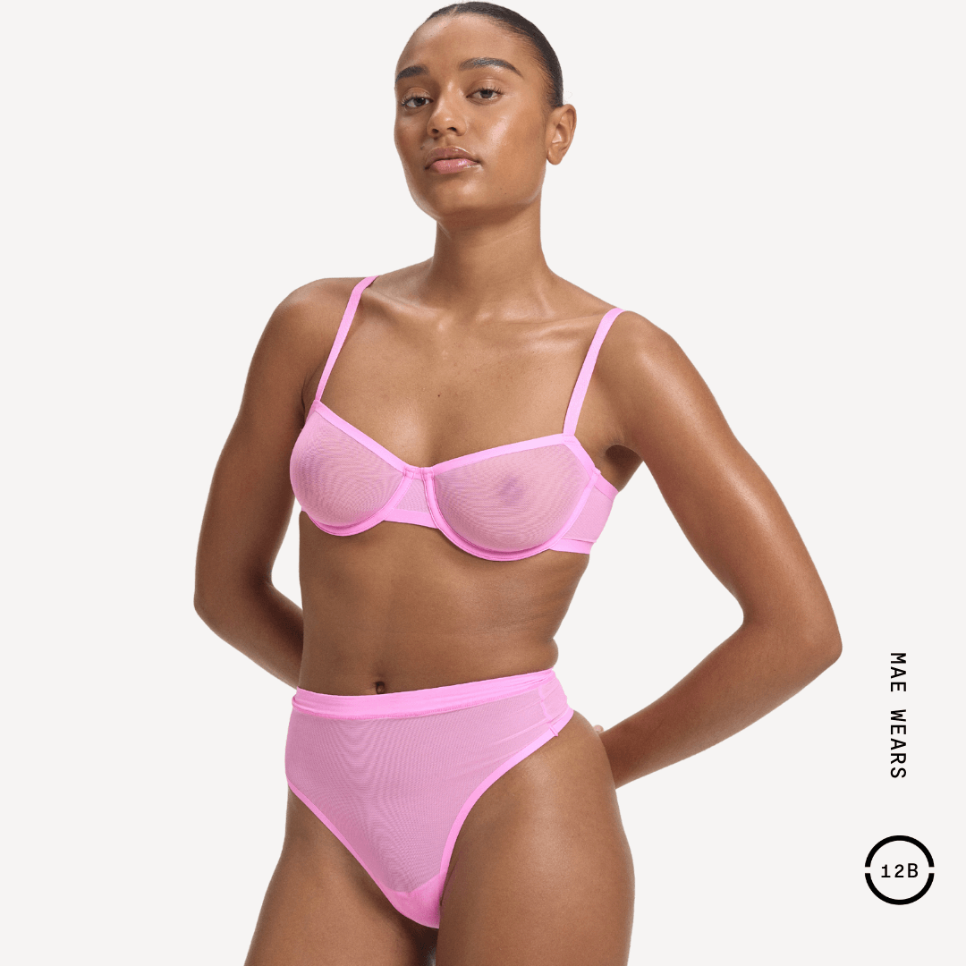 Mesh Balconette Bra