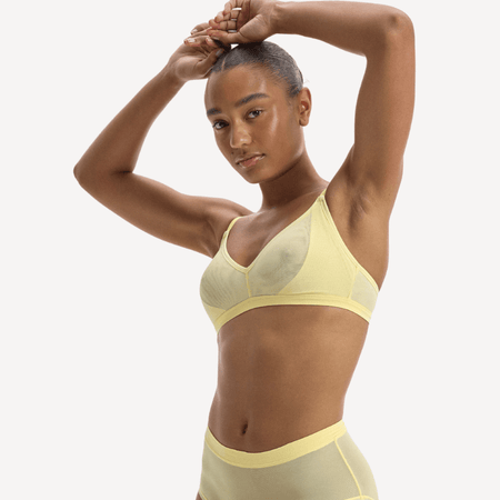 Mesh Bralette | Yellow Mesh Bralette | Fits A to H Cup | Nala