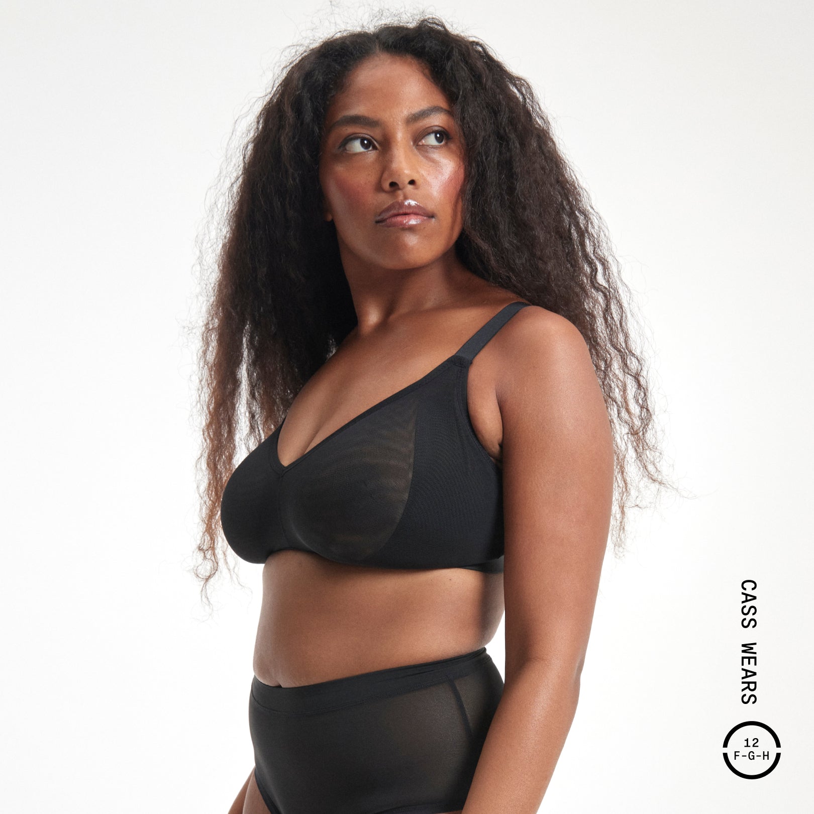 Black store mesh bralette