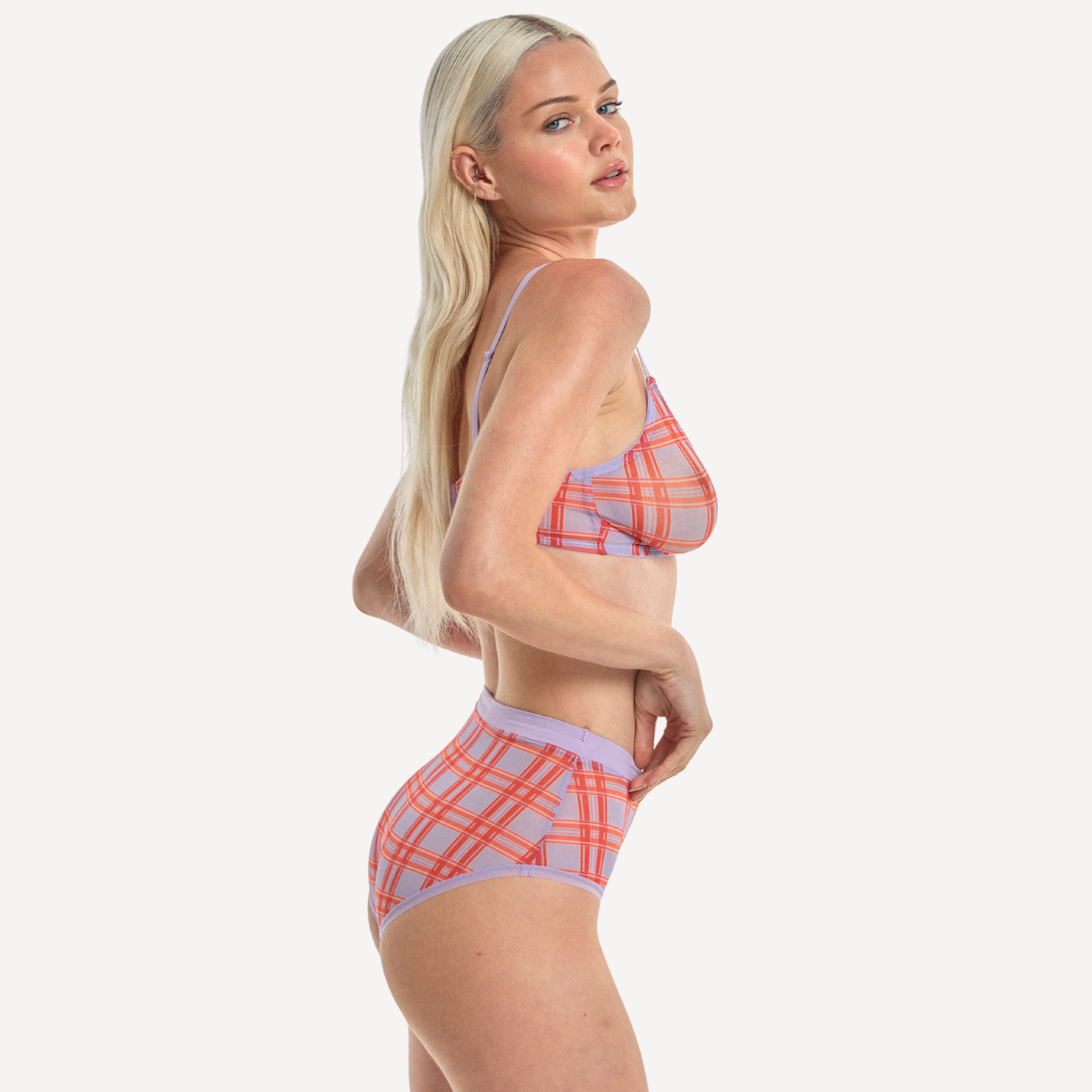 AYLA / S, XS / LAVEDER FIZZ PLAID, S / LAVEDER FIZZ PLAID, M / LAVEDER FIZZ PLAID, L / LAVEDER FIZZ PLAID, 2XL / LAVEDER FIZZ PLAID, 3XL / LAVEDER FIZZ PLAID, 4XL / LAVEDER FIZZ PLAID