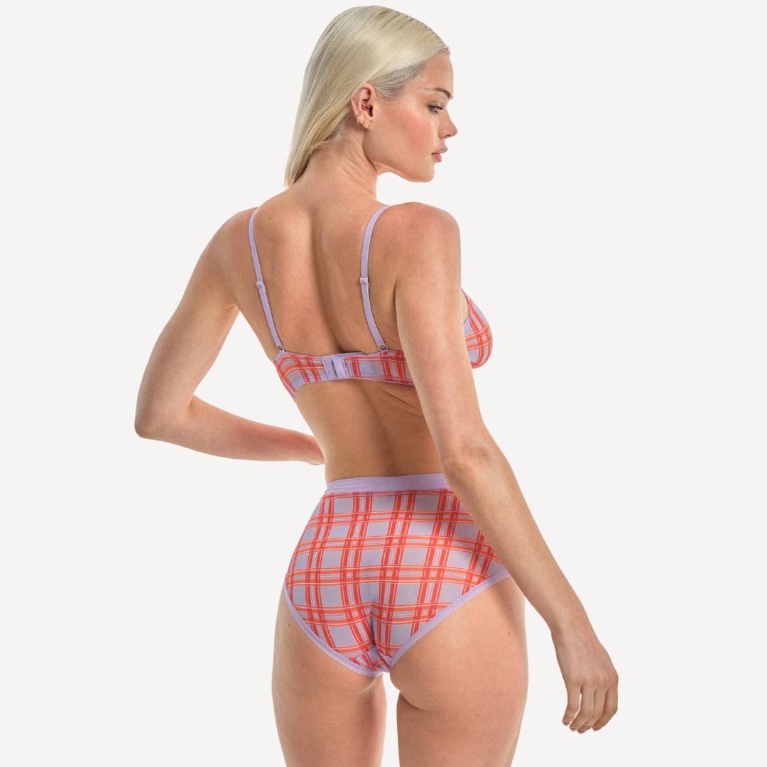 AYLA / S, XS / LAVEDER FIZZ PLAID, S / LAVEDER FIZZ PLAID, M / LAVEDER FIZZ PLAID, L / LAVEDER FIZZ PLAID, 2XL / LAVEDER FIZZ PLAID, 3XL / LAVEDER FIZZ PLAID, 4XL / LAVEDER FIZZ PLAID